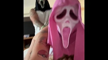 Cosplay With Blonde With Huge Ass - Ghost Face