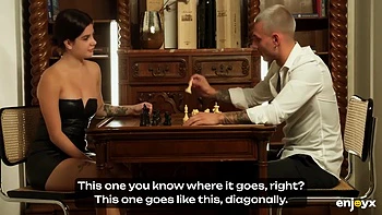 He Teaches Her How To Play Chess, But Shes Thinking About How To Stick His Dick In Her Ass With Goran Abramovic And Rubi Vergara