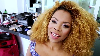 Behind the Scene from Young exotic Brazilian Rebeca Villar plays