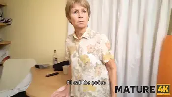 MATURE4K. Maid is middle-aged and she is mans type so he goes fucking mature