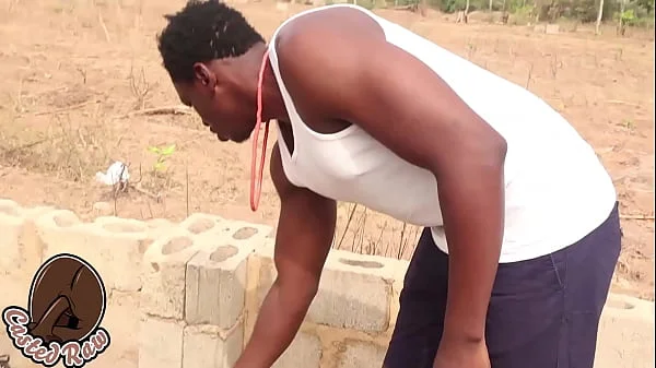 NAIJA PORN : my Landlord made me fuck her big boobs and wet pussy outdoor