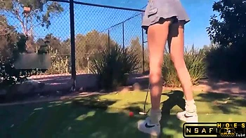 Golf Date Turns Into Sneaky Public Fuck