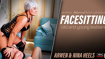 Old And Young Facesitting Lesbians Milf Arwen And Young Nina Heels Love Their Naughty Fetish