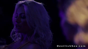 Mick Blue, Ryan Reid And Kenna James - Full-breasted Blondie In Dress Screwed In The Garage