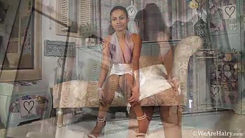 Alishaa Mae strips and unwinds in her room - WeAreHairy