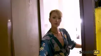 SHAME4K. Mature blonde didnt expect her friends son to be so pervy