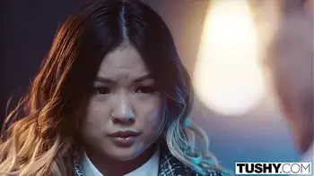 TUSHY Petite Lulu gets some anal discipline by her boss