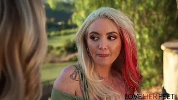 Lola Fae And Andi Avalon Lesbian Foot Worship - Licking Feet & Cum on Soles