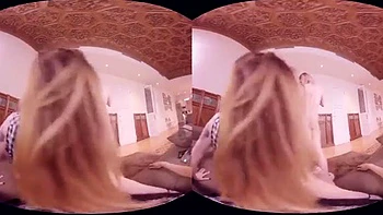 Two hotties: Blowjob, Cowgirl  Blonde VR Porn