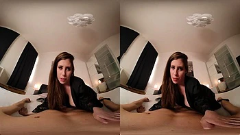 Brunette fuck in VR: Blowjob, Doggy  Cowgirl Porn