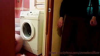 Wife Cheats on Husband at Party - Cuckold Watches in Disco Toilet