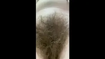 hairy girl smoking , two video with extremaly hairy  bush amateur