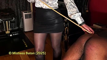 MistressBaton Canes Blonde in Hardcore BDSM Bondage - Interracial Femdom Whipping