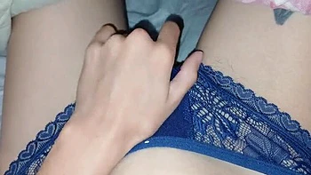 Lesbian Stepdaughters Risky Masturbation POV - Homemade Orgasm Moaning & Cum in Panties