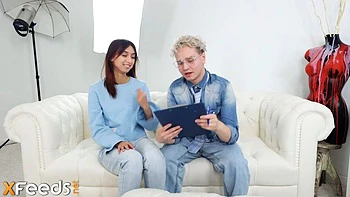 XFeeds - Exciting anal at the casting: Blowjob, Doggy  Cowgirl Porn