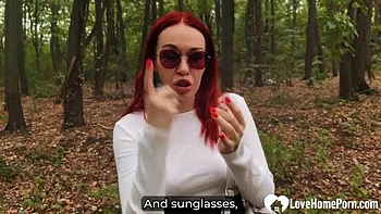 Redhead hitchhiker girlfriend gets hard cock fuck in tent - Murstar amateur tattoo porn