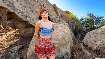 Redhead hottie Bambi Barton enjoys riding cock intensely