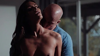 Brunette milf Alia Donovan rides her man’s cock in a passionate thong