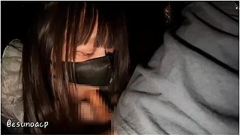 Call A Japanese Girl To The Parking Lot And Give Her A Blowjob In The Car
