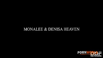 XXXtreme threesome with nymphos Mona Lee and Denisa Heaven cum swapping