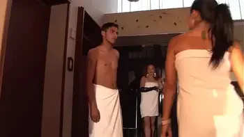 Three college friends meet with their husbands to swap partner