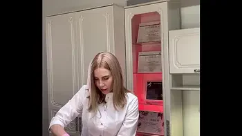 The beauty came for a deep bikini waxing, most likely she is getting ready for hot sex