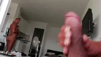 I caught my husband's jerking his cock so much bigger I'm shocked that it is really too big compared to my hubby's tiny cock