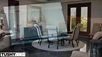 TUSHY Thin Blonde College Student Has Unforgettable First Anal Experience