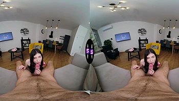 A start on the balcony and sensual sex in vr with Luna Lynx