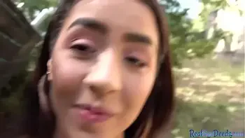 Spanish babe gets fucked in public after giving blowjob