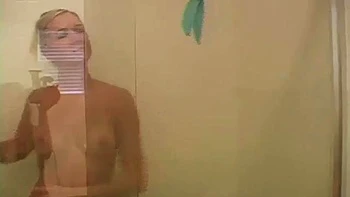 Cock teasing blonde fondles her pretty titties in POV