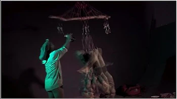 Shibari Hook Suspension - Tattoo Couple Bondage In The Air