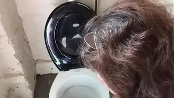 I enjoy swallowing his cum and piss after he makes me gag on his cock in the toilet.