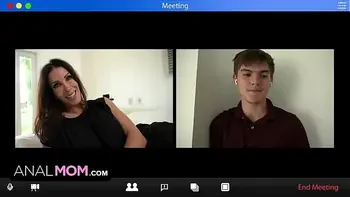 Big Boobed Milf Cheats On Her Husband With Teen Boy Who Stretches Her Tight Asshole In Their Bed