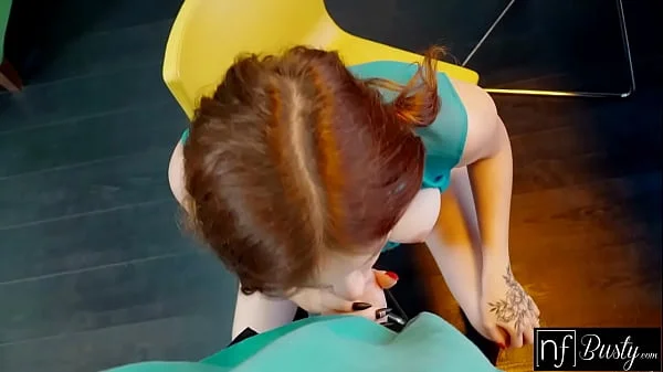 Busty Redhead Queenlin Gives BF A BJ and Titty Fuck - S13:E8