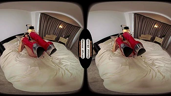 Ali Harper Removes Thigh High PVC Boots To Play With Her Feet