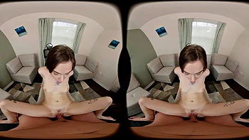 FORBVR - Your Small Tits Stepsister Teases You to Show Your Cock For Hot Sex POV