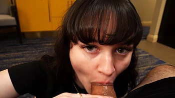 Sexy brunette Remi Raw gets fucked on the sofa by an older guy