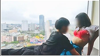 個人撮影記念日の日に景色の綺麗なホtルて熱く激しい中出しsexをする素人カッフルjapanese Amateur Hentai 日本人ハイハン色白美少女