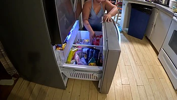 Asian Stepsister Stuck In Freezer Gets Pounded Hard From Behind