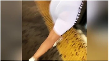 See Through Spandex Shorts Visible Panties