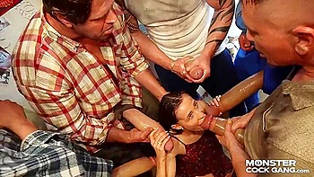 Monster Shlong Gang : Small Stepdaughter Shared With Fellas