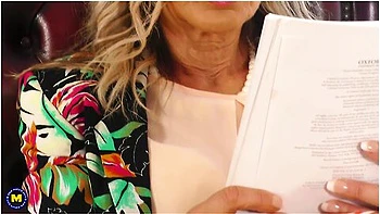 Mature Blonde Cant Focus On Reading Her Book While Horny