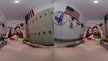 Stretching with Two Hotties 4