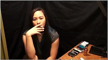 Miss Dee Nicotine Self Human Ashtray And Power Smoking Herself To Death!