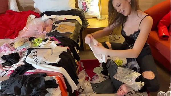 Hot fit tight student amateur girl Isabella shows her panties and erotic sexy lingerie for LEONS TV