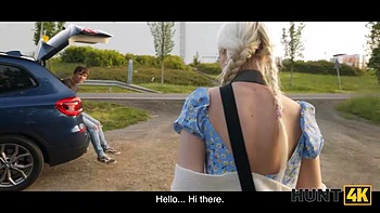 HUNT4K. Cute blonde babe Daruma Rai was craving a huge cock in her tight pussy: Porn