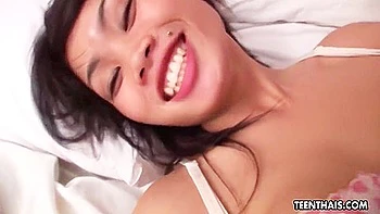 Cute Thai Brunette With A Piercing Rubbing Her Kitty