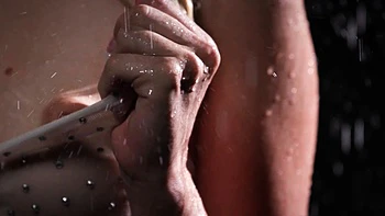 Sexy blonde MILF flaunts wet nude figure