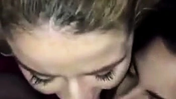 The dark haired girl takes it all the way